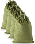 FantasyLife Shoe Bags for Travel, Washable Dust Bags for Storage & Packing, Flannel Shoe Pouch with Drawstring Closure for Purses, Handbags, Shoes & Toys (4, Sage Green, 17.3"x12.6")