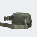 Pander Everywhere Belt Bag for Women, 5 Zipper Pockets Nylon Crossbody Fanny Pack Purse (Grey Sage).
