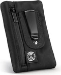 RFID Blocking Clip Stash Pocket, Ultra Thin Anti-Theft Travel Pouch, Compact Hidden Travel Belt Wallet for Cards & Cash Pickpocket Hidden Clips Stash Credit Card Holder for Everyday Carry Traveling