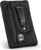 RFID Blocking Clip Stash Pocket, Ultra Thin Anti-Theft Travel Pouch, Compact Hidden Travel Belt Wallet for Cards & Cash Pickpocket Hidden Clips Stash Credit Card Holder for Everyday Carry Traveling