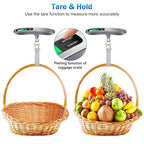 Digital Luggage Scale for Travel, 110lbs (50kg), Portable Weighing Scale for Luggage with LCD Backlit, Suitcase Scale with Luggage Tag, Hanging Baggage Scale, Accuracy 10 Grams