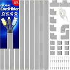 Delamu 157in Delamu Cord Hider Wall for Wall Mounted TV, Wire Hider Kit