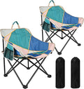 2 Pack Camping Chair for Adults, Portable Folding Sofa Chair, Easy Set Up Patio Chair Lawn Padded Seat Camping Stool Chair for Hunting, Fishing, Outdoor, Beach, Picnics, Home
