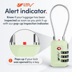 TSA Accepted Luggage Travel Lock, Set-Your-Own Combination Lock for School Gym Locker, Luggage Suitcase Baggage Locks, Filing Cabinets, Toolbox, Case (Mint Green, 1 Pack)