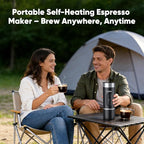 Portable Espresso Machine with Self-Heating System, 15 Bar Portable Coffee Maker Compatible with Capsules & Ground Coffee, Espresso Maker for Car, Camping & Travel