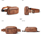 LATMAP 2L Fanny Packs Everywhere Belt Bag Small Fashion Crossbody Waist Pack Faux Leather Waterproof Sling Chest Bag For Women Trendy Brown