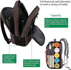 MATEIN 32L Laptop Backpack, Water Resistant School BookBag Fits 15.6 Inch Laptop Computer, Sturdy Personal Item Bag Casual Travel Daypack Carry on Underseat Luggage Backpack for Airlines, Brown