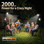 Rechargeable Camping Lights FLY2SKY 2Pcs 2000mAh Tent Lights Flashlight Portable LED Camping Lantern Survival Gear Camping Accessories for Hiking Backpacking Fishing Hurricane Emergency Outage