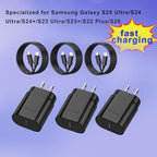 USB C Samsung Chargers Block, 3 Pack 25W Type C Charger Fast Chargers for Samsung Galaxy S25/S25+/S25 Ultra/S24/S24+/S24 Ultra/S23/S23+/S23 Ultra/S22/S22+/S22 Ultra/S21/S22+/S21