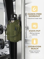 AUPET Magnetic Gym Bag for Men & Women, Small Gym Bag Organizer, Crossbody Magnets Gym Water Bottle Bag Holder Carrier Fits for 18-40oz Owala Yeti Hydro Flask, Workout Pouch for Phone, Keys & Wallet