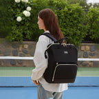 LOVEVOOK Laptop Backpack for Women with Giant Tumbler Holder Pocket, 15.6 inch Travel Work Backpack Purse for Nurse Teacher, Waterproof School Bag College Bookbag Cute Casual Daypack for Girls Black