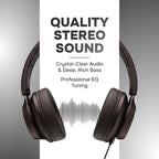 ARTIX Over Ear Headphones Wired with Microphone and Volume Control, Foldable Noise Isolating Headset with Deep Bass for School, Laptop, Computer, Chromebook, Tablet, Travel (3.5mm Jack)
