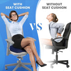 TushGuard Seat Cushion, Office Chair Cushions, Car Seat Cushion, Non-Slip Sciatica & Back Coccyx Tailbone Pain Relief Chair Pad, Memory Foam Butt Pillow for Computer Desk, Office Chair(Blue, XXL)