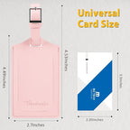 Travelambo Luggage Tags for Suitcases PU Leather Travel Tags Bag Tags Privacy Protection Travel Essentials