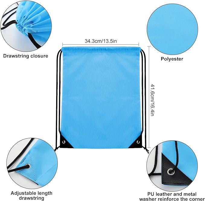 Kuhome 60Pcs Drawstring Backpacks Bulk String Bag Cinch Sack Pack Storage Knapsack Polyester Gift Bags Sports Drawstring Bags for Trip Gym Party Bags(20 Colors)