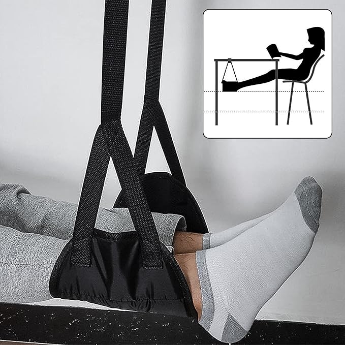 Airplane FootrestAirplane Foot Rest, Portable Travel Foot Hammock, Airplane Accessories, Adjustable Flying Feet Rest for Travel, for Long Flight Bus Train Office