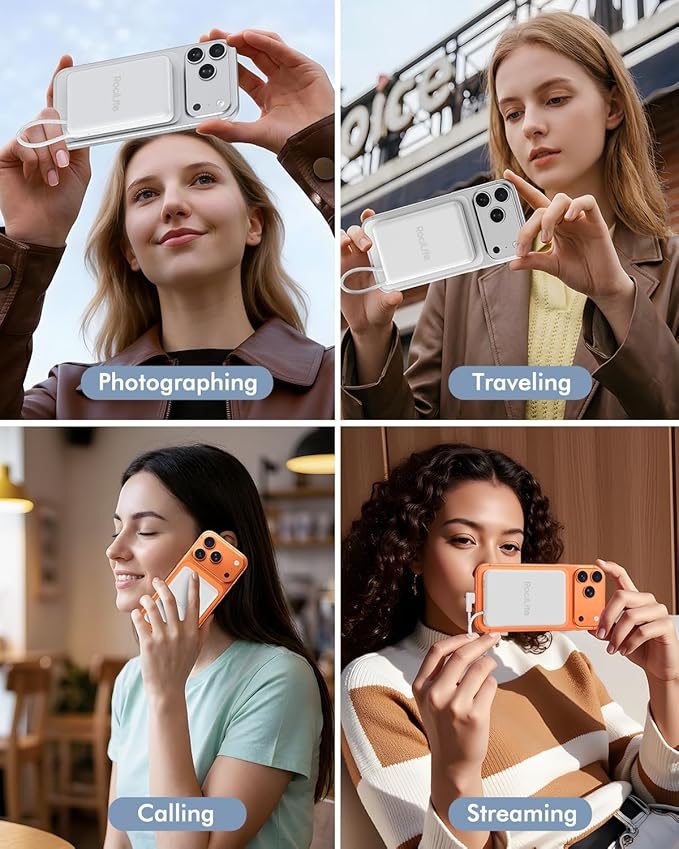 for Magsafe Power Bank, 5000mAh Magnetic Portable Charger with Built-in USB-C Cable, Wireless Battery Pack with 20W PD Fast Charging for iPhone 17/16/15/14/13/12 All Series-White
