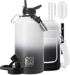 DYSANKY 1 Gallon Insulated Water Bottle | Upgraded Thickened Stainless Steel Metal Portable Sports Large Water Jug for Gym and Hiking with Carrier Bag, Handle Strap | BPA-Free 128 oz