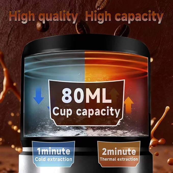 Portable Coffee Maker, Removable 7500mAh Battery, 20Bar High-Pressure Fast Extraction, USB Charging, Stand & Carry Bag, Supports Coffee Grounds & NS Pods, Ideal Camping Makers for Travel