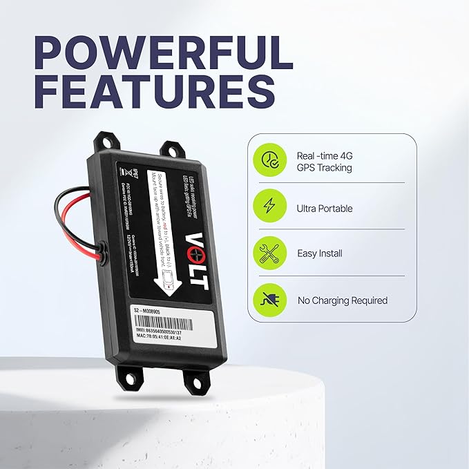 Lightning GPS Easy Wired 4G Vehicle GPS Tracker – Hardwired Hidden Tracking Device, Waterproof, Covert, Real-Time Fleet Security for Cars, Trucks, Motorcycles & Vehicles - Subscription Required