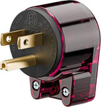 ETL Listed 90 Degree USA Canada Male Plug Nema 5-15P 3 Pole Angle DIY Plug, 15A 125V USA 3Pin Right Angle, Nema 5-15P Angled Rewireable,Red color