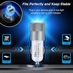 Car Charger, 2 Pack 38W Dual-Port USB-C & USB-A Cigarette Lighter Adapter USBC Car Charger Fast Charging for iPhone16e 16 15 14 13, Samsung S25 S24 S23, Pixel Cargador para Carro Phone Plug