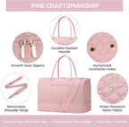 Travel Weekender Bags for Women - Large Duffle Bag with Shoe Compartment Carry On Overnight Bag with Toiletry Bag Pink Duffel Bags with Wet Pocket for Gym Hospital Bags for Labor and Delivery