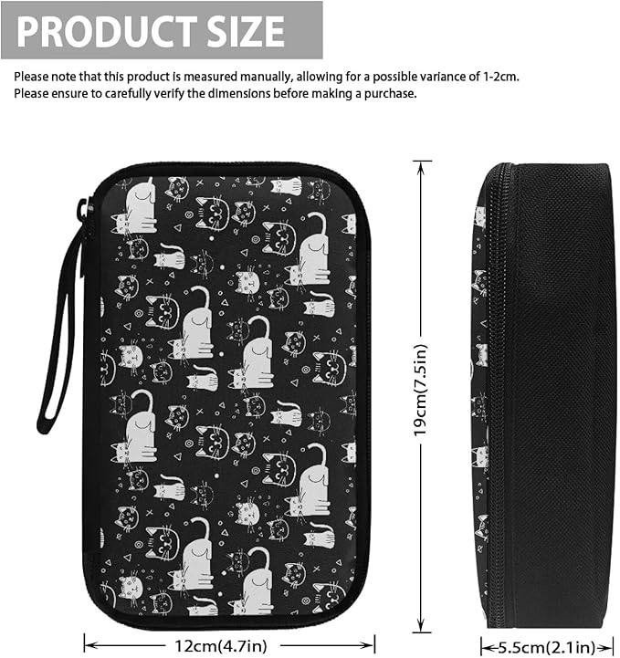 Cats Print Electronic Organizer Travel Case Waterproof Travel Cord Organizer Pouch, All-in-One Storage Bag for Accessories, Charger, Cable