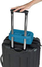 BlueHills Ultra Compact and Compact Light Travel Blankets for Two Value Pack Set of 2 – Airplane Travel Essentials Soft Flight Trips Throw in Portable Cases for Car Plane Travel Gifts – Teal Blue