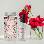 Rose Spa Gift Set for Women, Luxury 9 Pcs Bath Salts Set, Relaxation Gifts for Women, Self Care Set, Clean Moisturizing Skin, Gifts for Mom, Wife, Sister, Friend