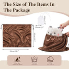 Ersmak 6 Pack Dust Bags for Handbags - Brown Silk Dust Cover Bag for Purses Shoes - Satin Drawstring Dustproof Bags for Travel Storage - 19.7 x 15.7 In