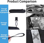 Family Passport Holder for 4, Black Passport Wallet for Travel, Passport Cover RFID Blocking for Women, Waterproof Wallet with Zipper, Airtag Passport Case for Men, Multiple Passport Bag