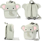 mibasies Toddler Backpacks for Girls 2-4: Plush Backpack -3D Animal Cartoon Mini Travel Bag -10 inch Toddler Backpack Leash