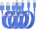 Car Carplay Cable for iPhone 16 15 Pro/Pro Max/Plus,4 Pack 10FT USB A to USB C Fast Charging Cord for iPhone 16 15 Samsung Galaxy S25 S24 Ultra Charger,Car Charger Accessories for Women Men-Deepblue