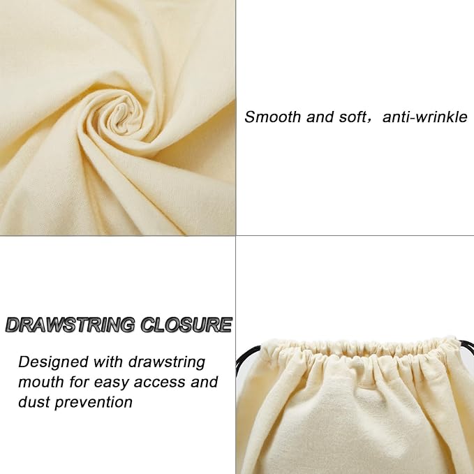 LAKE OF FIRE Dustproof Storage Bags with Drawstring Closure, 2-Piece Set – Multi-Purpose Protective Pouches for Handbags, Purses, Shoes, and Boots