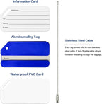 5Pack Blue Aluminum Luggage Tags, Luggage Tag Holders for Travel Luggage Baggage Identifier by Ovener