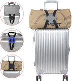 Bag Bungee for Luggage，Luggage Straps Bag Bungees for Add a Bag Easy to Travel Suitcase Elastic Strap Belt（Easy Version Grey