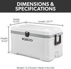 Igloo Marine Cooler | Insulated Hard Shell Ice Chest |Great for Fishing, Camping, Boating, & More