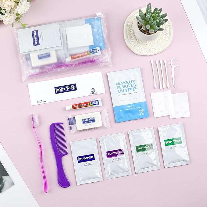 20 Kits Travel Toiletry Kit Bulk, Personal Hygiene Kit, Disposable Hygiene Kit Homeless Care Supplies Charity Kit For Home, Hotel, Camping, Travel