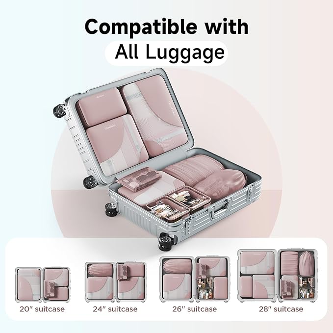 9 Set Packing Cubes for Travel, Gifts for Women Mom,Anti-Tearing Suitcase Organizer,OlarHike Vacation Essentials & Accessories for Cruise Ship