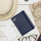 WALNEW Passport Holder for Travel, RFID Passport Cover Wallet for Women Men, PU Leather Passport Book Card Holder Case with Pen, Travelling Essentials for Flying