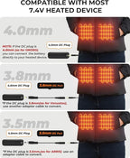 7.4V 20000mAh Heated Vest Battery Pack Compatible with ORORO, Battery Pack for Heated Vest with LED, Rechargeable Power Bank for Weamest, for XINSONYUELL, for TODWARM, for Vestego