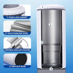 3 in 1 Slim Can Cooler for 12 OZ Skinny Can, Regular Can & Beer Bottle - Keep Cold for 6 Hours - Double Walled Insulated Stainless Steel Vacuum Beverage Can Insulator (Matte White)