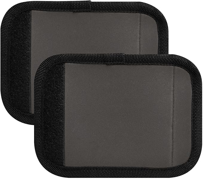 DOMIKING Black Luggage Handle Wraps for Suitcase Luggage Identifier Soft Luggage Markers for Travel Bag Suitcase Luggage Handle Cover Travel Accessories, 4 Pack