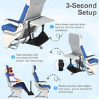 Foot Hammock for Plane Travel, Upgraded Airplane Foot Rest with Memory Foam, Hardboard, Portable Zippered Leg Hammock for Long Flight, Under Desk Footrest, No Collapse Foot Sling, Travel Essentials