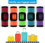 Cosmos 5 Pcs Neoprene Luggage Handle Wrap Soft Grip Handle Cover Luggage Identifier with Hollow Design for Push-Button Handle Trolley Handle and Travel Suitcase Trolley Case (Multi Color)