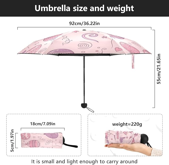 Cowboy Boots Pattern Umbrellas for Rain Windproof Small Folding Compact Mini Travel Umbrella for Purse Lightweight Portable Pocket for Women