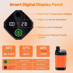 Portable Camping Shower with Heater, 6000mAh Rechargeable Portable Shower with 2000W Immersion Heater, LED Display, Heated Camping Shower for Travel, Hiking, Car, Pet
