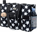 TOPDesign Utility Water Resistant Tote Bag with 13 Pockets, Top Zipper Closure & Thick Bottom Support, for Working Women