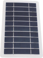 5W Solar Panel for Phone Radio, Solar Panel Charger for Micro USB & USB C Port, 5W USB Solar Panel for Small Devices, Without Power Storage Function